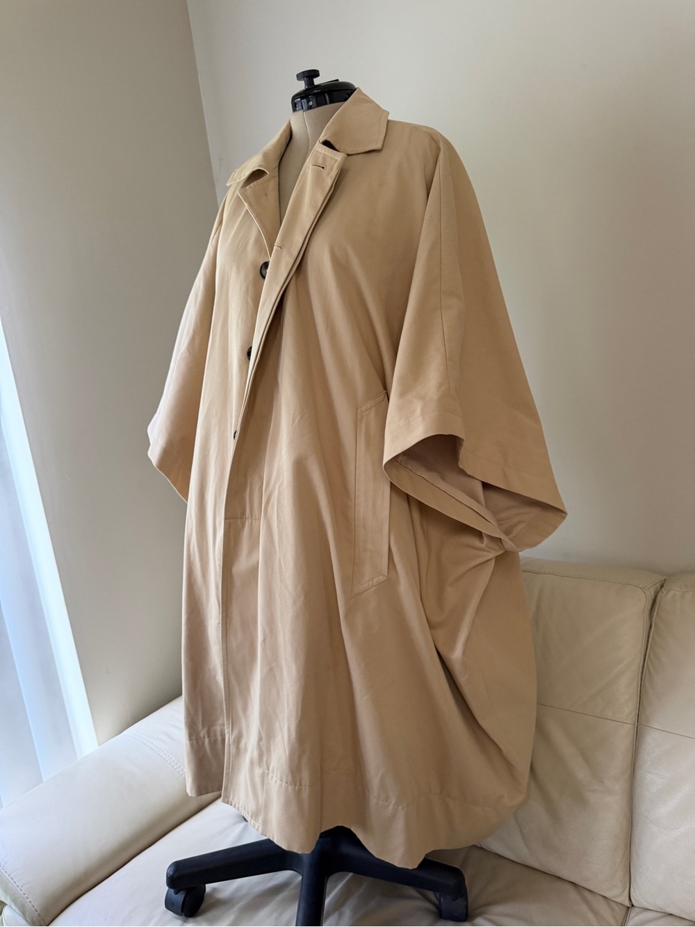 Lane Bryant Khaki Oversized Trench Poncho Cape Jacket Coat Size 22/24 Plus